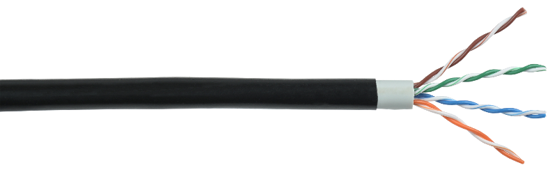 Каб. в. п. U/UTP кат. 5E 4х2х24AWG solid LSZH/LDPE чер. | LC3-C5E04-189 | ITK — миниатюра 2