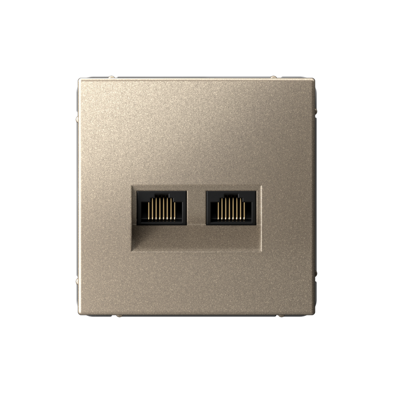 ArtGallery Шампань Розетка двойная компьютерная RJ45+RJ45, кат. 5е, механизм | GAL000585 | SE — Systeme Electric