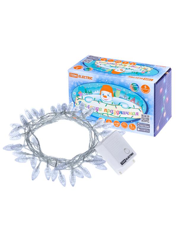 Гирлянда светодиодная "Шишки" 50LED, 5м, 8 режимов, многоцвет., прозр. шнур, 250 В, | SQ0361-0050 | TDM ELECTRIC — TDM ELECTRIC