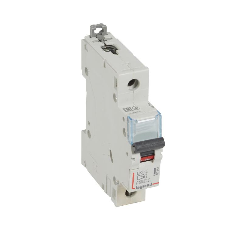 Выключатель автоматический  однополюсный DX3-E 6000 50А C 6кА | 407268 | Legrand — Legrand