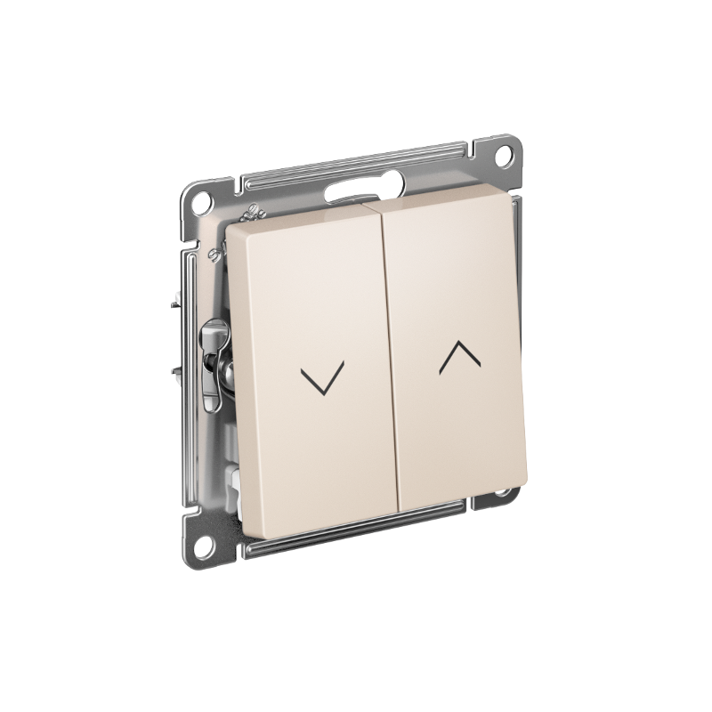 AtlasDesign Бежевый Выключатель 2-клавишный Жалюзи, 10А,  | ATN000219 | SE — Systeme Electric