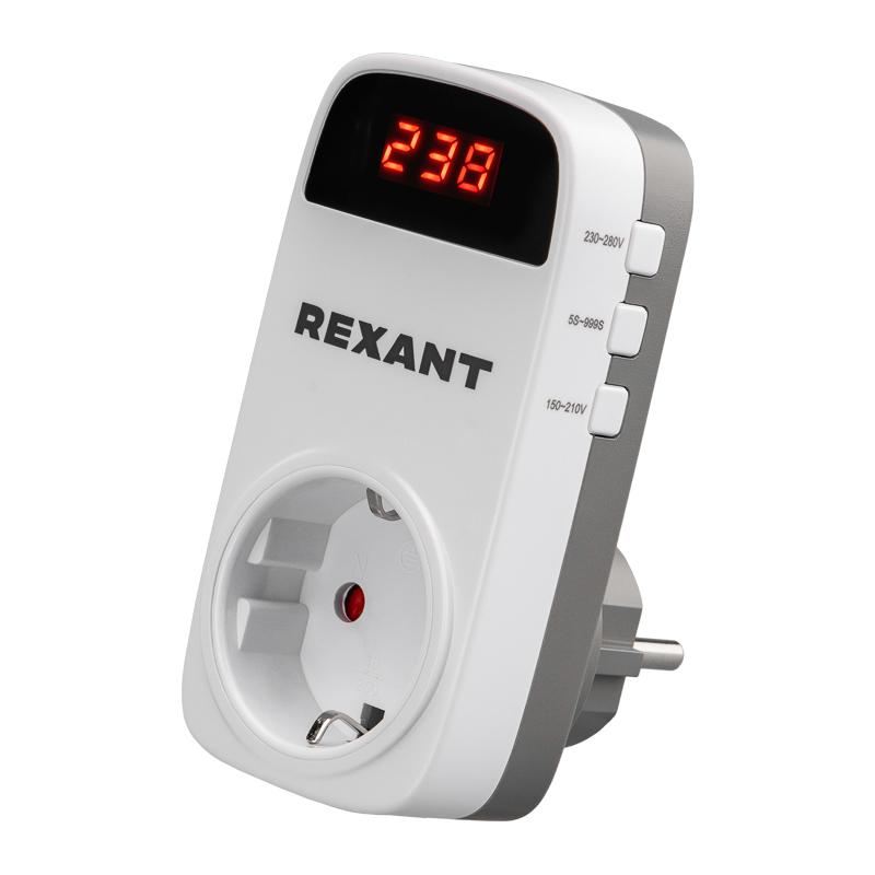 Реле напряжения «вилка-розетка» c дисплеем 16А | 10-6040 | REXANT — REXANT
