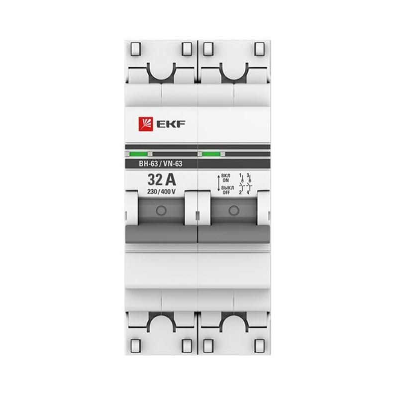 Выключатель нагрузки 2P 32А ВН-63 PROxima | SL63-2-32-pro | EKF — миниатюра 6