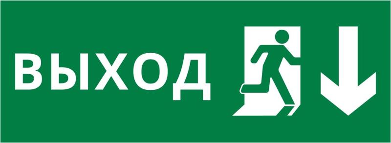 Пиктограмма ДСО-101-IP20 "Выход Фигура - вниз 2" | 62246DEK | DEKraft — фото 1 | Sento