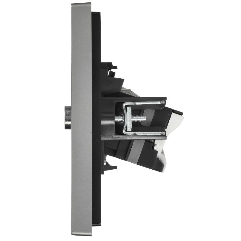 FORTE&PIANO Розетка двойная TV+RJ45 кат.5E FP536 сталь | FP-AK20-1-K46 | IEK — миниатюра 4