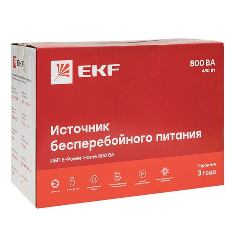 Источник Бесперебойного Питания Линейно-интерактивный E-Power Home 800 ВА PROxima | SSW-800 | EKF — миниатюра 10