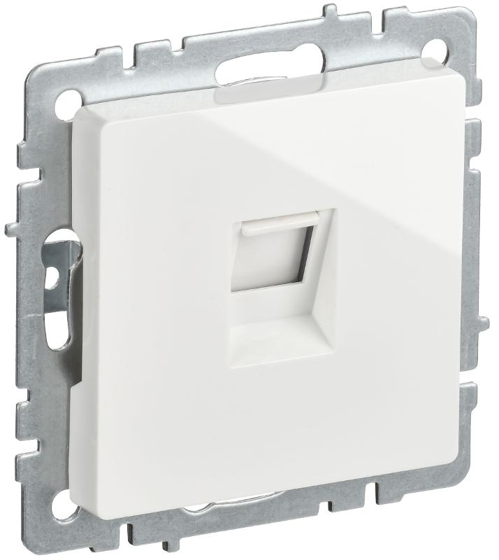 BRITE Розетка компьютерная RJ45 кат.5E РК10-БрБ белый | BR-K10-1-K01-PRO | IEK — IEK (ИЭК)