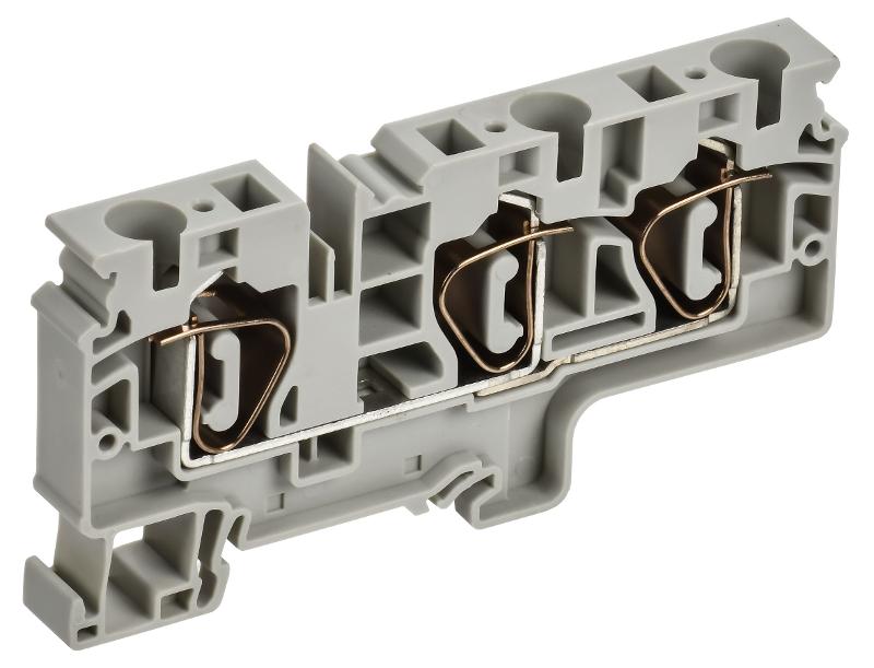 ARMAFIX Клемма пруж. CX10-3 10мм2 3-конт. серая| AF-CT40-00-3-K03-010| IEK — фото 1 | Sento