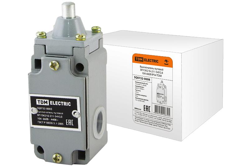 Выключатель путевой ВП15K21Б-211-54У2.8 10А 660В IP54  | SQ0732-0008 | TDM — TDM ELECTRIC
