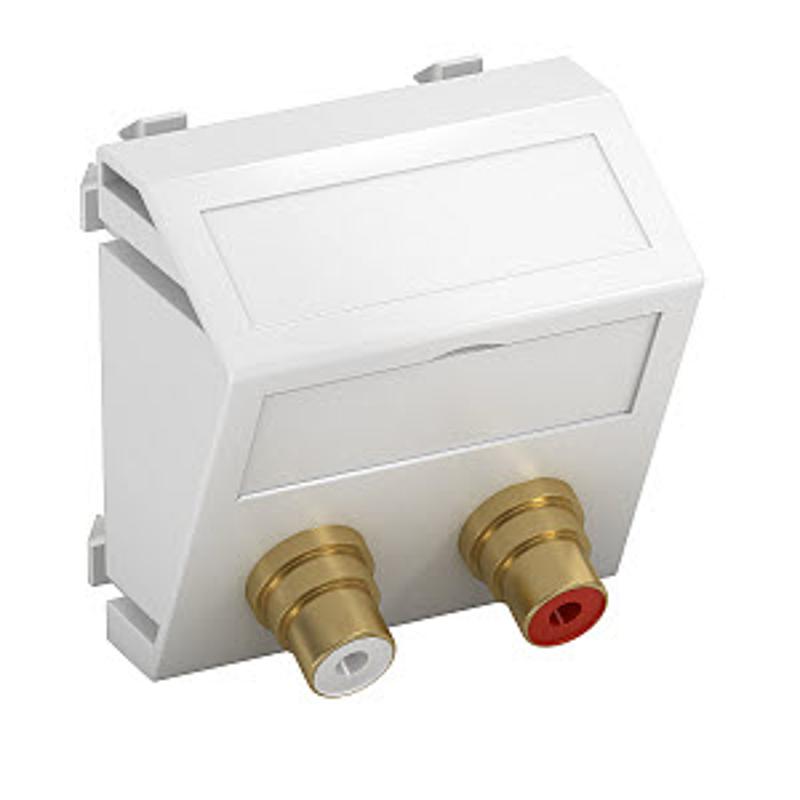Мультимедийная рамка Audio-Cinch Modul45 (серебристый) (MTS-2R F AL1) | 6105084 | OBO Bettermann — миниатюра 2