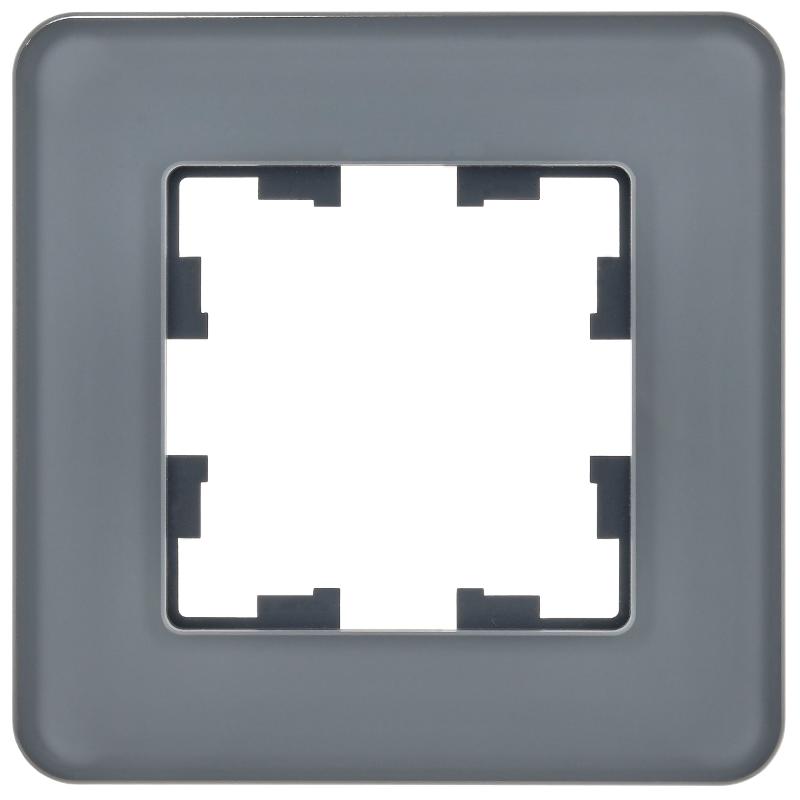 BRITE Рамка 1-ая РУ-1-2-Бр стекло графит RE | BR-M12-G-41-K53 | IEK — миниатюра 2
