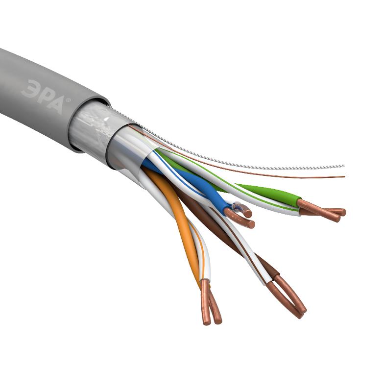 F/UTP-Cu ЭРА Кабель витая пара F/UTP 4x2x24 AWG Cat5e CU PVC 305 м | Б0044688 | ЭРА — миниатюра 3
