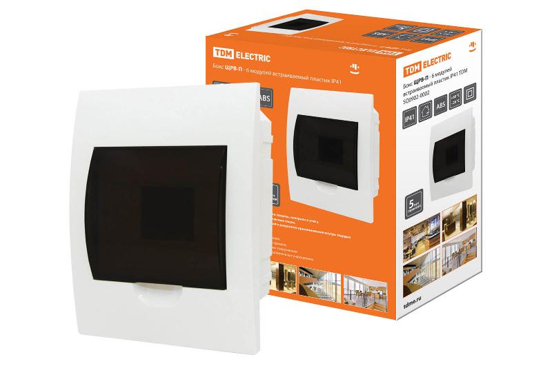 Бокс пластиковый встраиваемый ЩРВ-П-6 модулей IP40 | SQ0902-0002 | TDM — TDM ELECTRIC