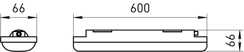 Линейный светодиодный светильник  SPP-211-0-65K-036 36Вт 6500К 3420Лм IP65 600 матовый | Б0069203 | ЭРА — миниатюра 5
