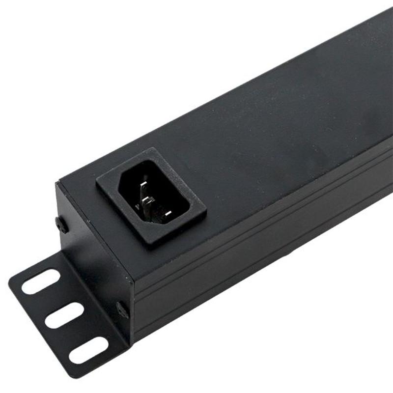 Блок розеток PDU TERACOM PRO 19" 1U 10А/250В 7 розеток Schuko с выключателем разъем C14 | TRP-HPD-LS-10A-7SH-C14 | EKF — миниатюра 21