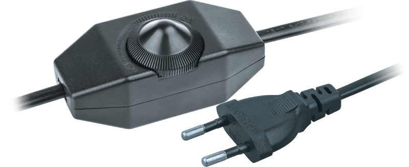 Шнур NPS-FS02-170-2x0.5-BL 1.7 м с диммируемым выкл. черный | 61603 | Navigator — Navigator