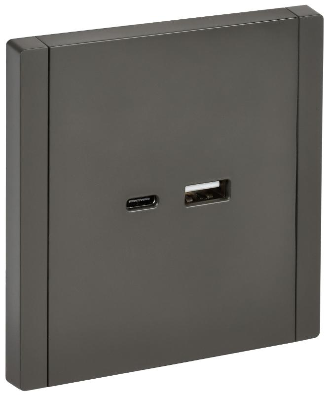 FORTE&PIANO Розетка USB A+C 18Вт FP351 серый | FP-U22-018-K03 | IEK — IEK (ИЭК)