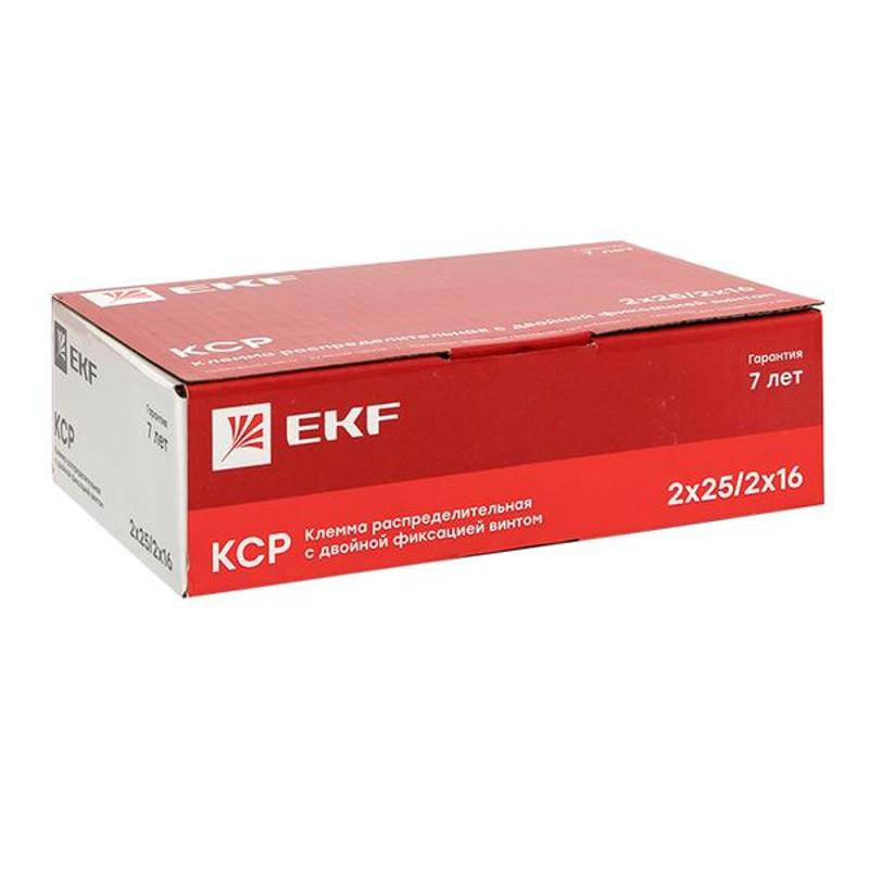 Клемма распределительная КСР с двойным винтом 2x25/2x16 синяя PROxima | ksr-2.25-2.16-blue | EKF — миниатюра 18