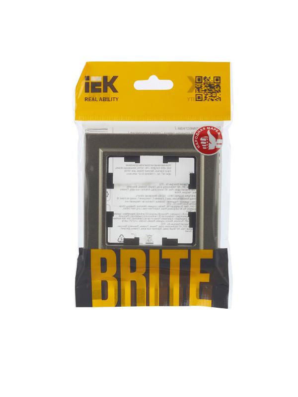 BRITE Рамка 1-ая РУ-1-БрШ шампань | BR-M12-K37 | IEK — миниатюра 5
