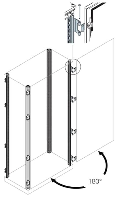 Стойки каркаса шкафа с петлями 180гр. H=2000 | EV0120 | ABB — ABB