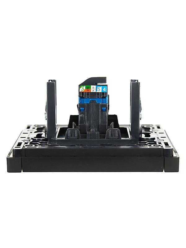 FORTE&PIANO Розетка комп. RJ45 кат.6 FP131 черный | FP-K10-2-K02 | IEK — миниатюра 5