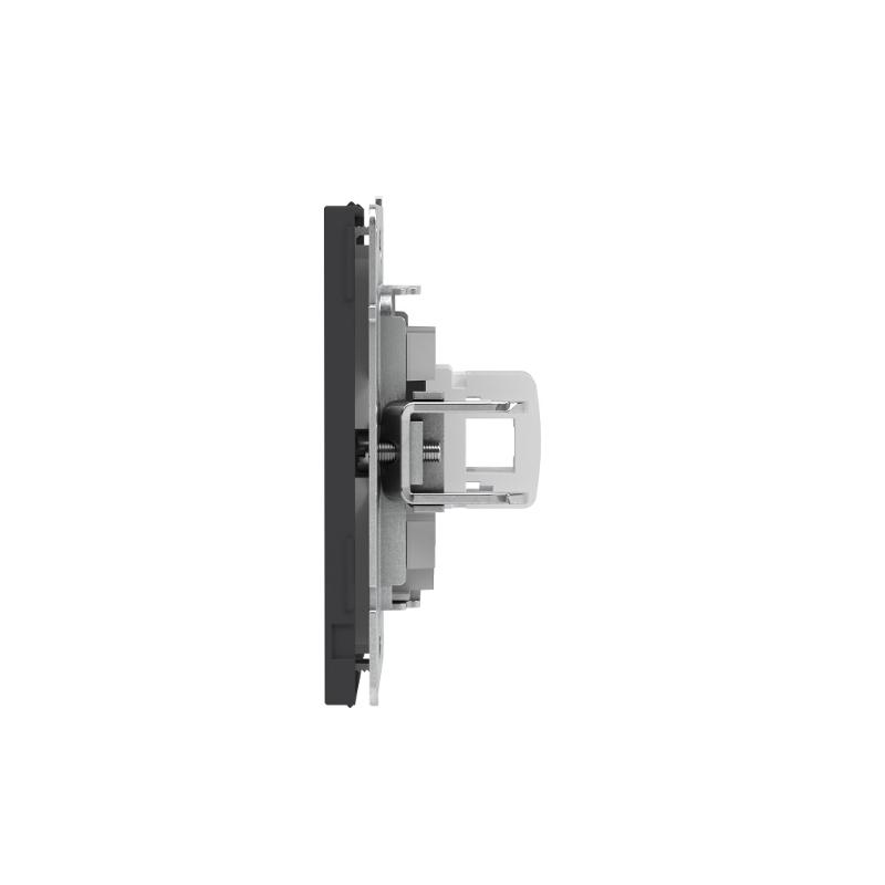 Компьютерная розетка RJ-45 без шторки, кат.5е одинарная, KANT, черный уголь | 7012663 | DKC — миниатюра 4