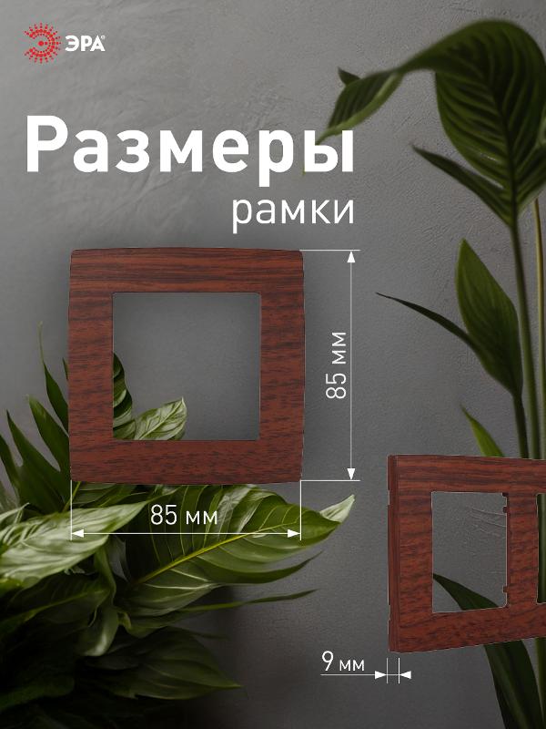 Рамка на 1 пост 12-5001-08  ,  вишня  |Б0014748 | ЭРА — миниатюра 4