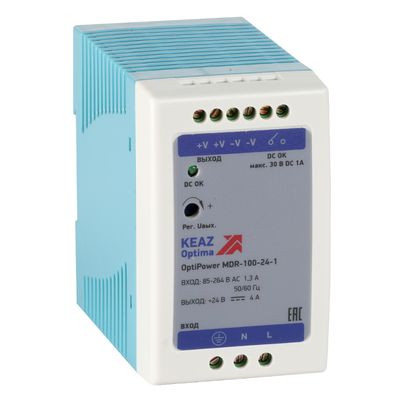 Блок питания OptiPower MDR-100-24-1| 284542 | КЭАЗ — КЭАЗ (Курский электроаппаратный завод)