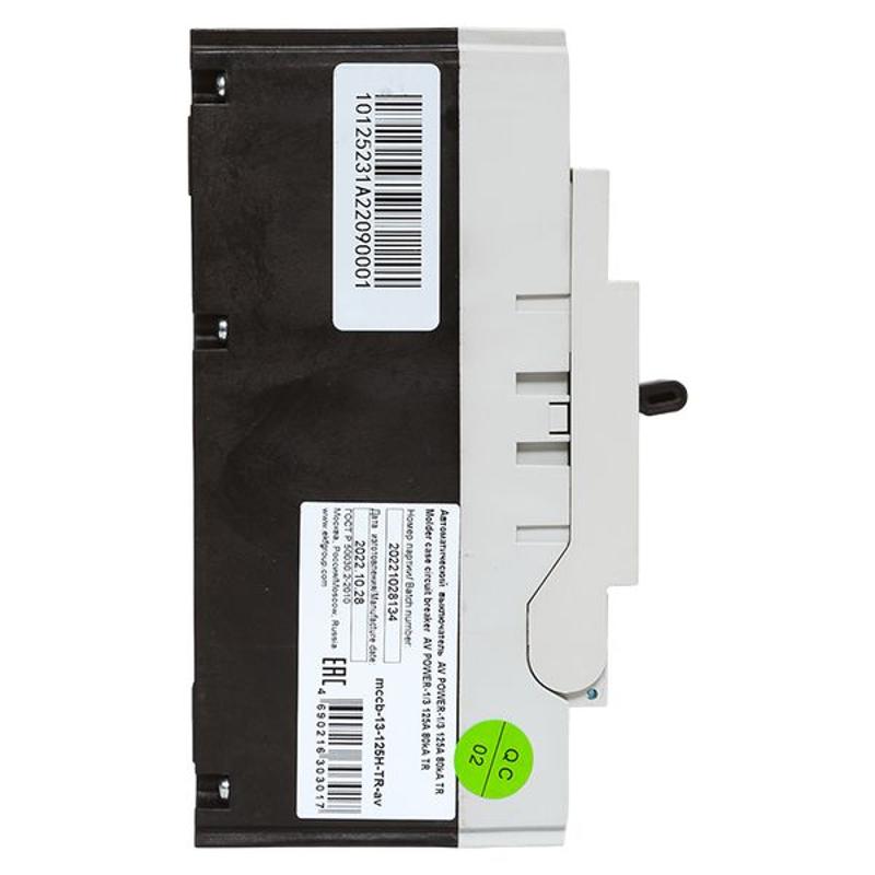 Выключатель автоматический AV POWER-1/3 125А 80kA TR AVERES | mccb-13-125H-TR-av | EKF — миниатюра 15