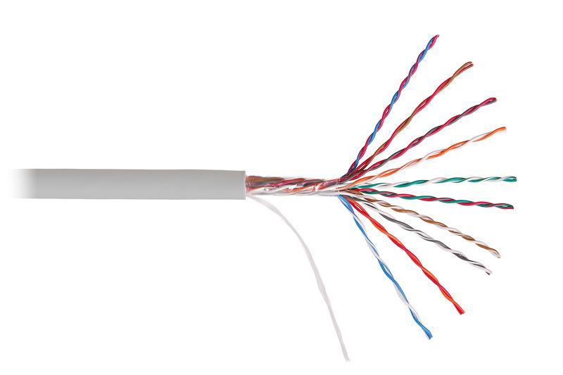 Кабель связи витая пара U/UTP, кат.5E 10х2х24AWG solid, PVC, 305м, серый | LC1-C5E10-111 | ITK — миниатюра 2