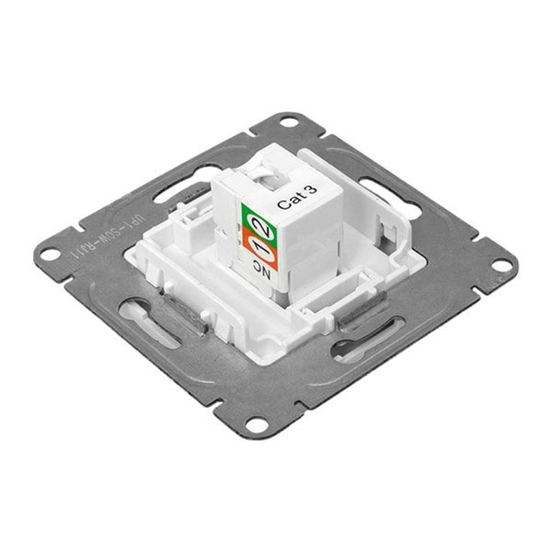 Механизм розетки RJ11, белый Эпика EKF | UP1-SOW-RJ11 | EKF — миниатюра 9