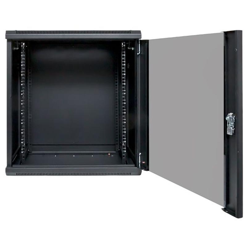 Шкаф настенный 19" TERACOM PRO 12U 600х450 мм дверь стеклянная с замком-ручкой чёрный | TRP-WLL-1264-40B | EKF — миниатюра 60