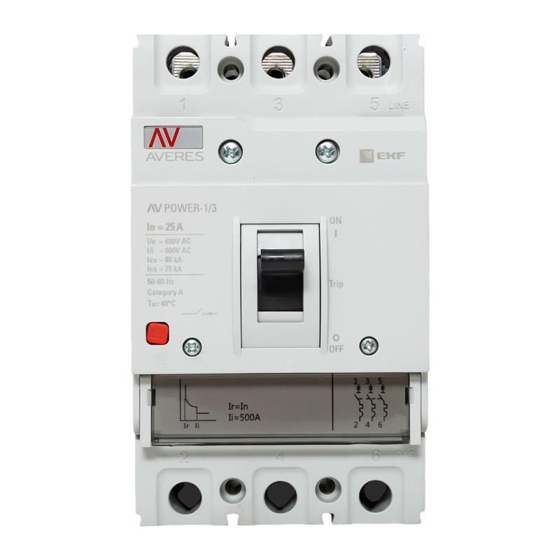 Выключатель автоматический AV POWER-1/3  25А 80kA TR AVERES | mccb-13-25H-TR-av | EKF — миниатюра 4