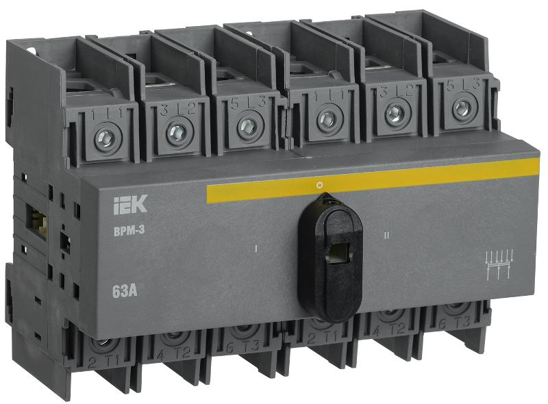 Выключатель-разъединитель модульный ВРМ-3 3P 63А | MVR30-3-063 | IEK — IEK (ИЭК)