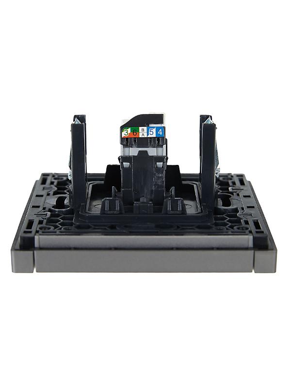 FORTE&PIANO Розетка комп. RJ45 кат.5E FP532 сталь | FP-K10-1-K46 | IEK — миниатюра 5