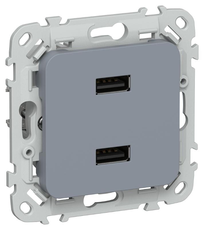 FLITE Розетка USB A+A 2,1А РЮ-2-ФлМ маренго | FI-U21-D31-K35 | IEK — фото 1 | Sento