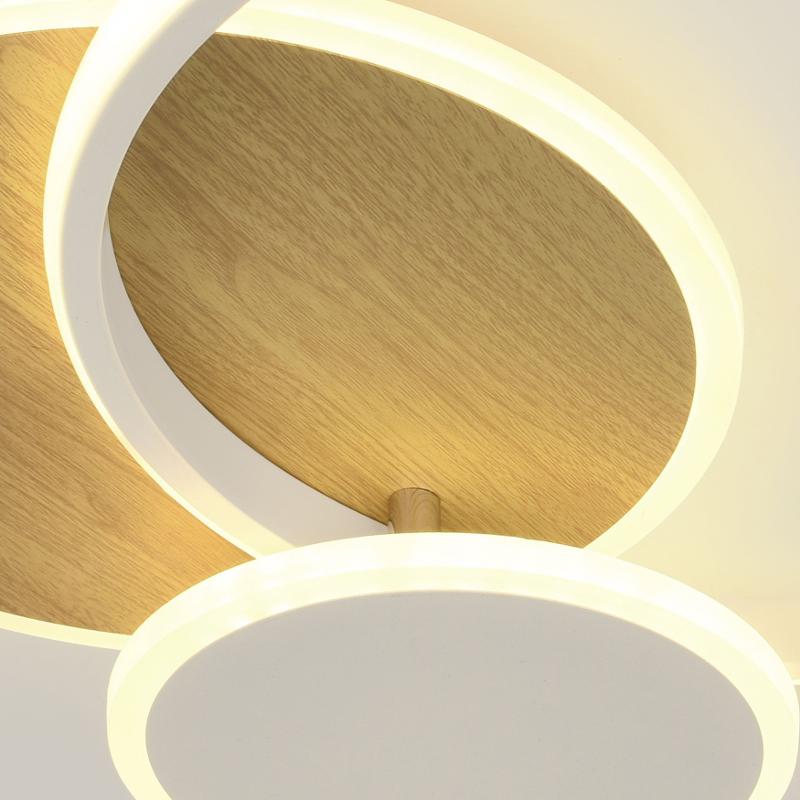 Светильник потолочный светодиодный  Модерн City CLL-1-60-RC WH+Wood с ДУ 60W 3000-6500К белый/золото | Б0069757 | ЭРА — миниатюра 4