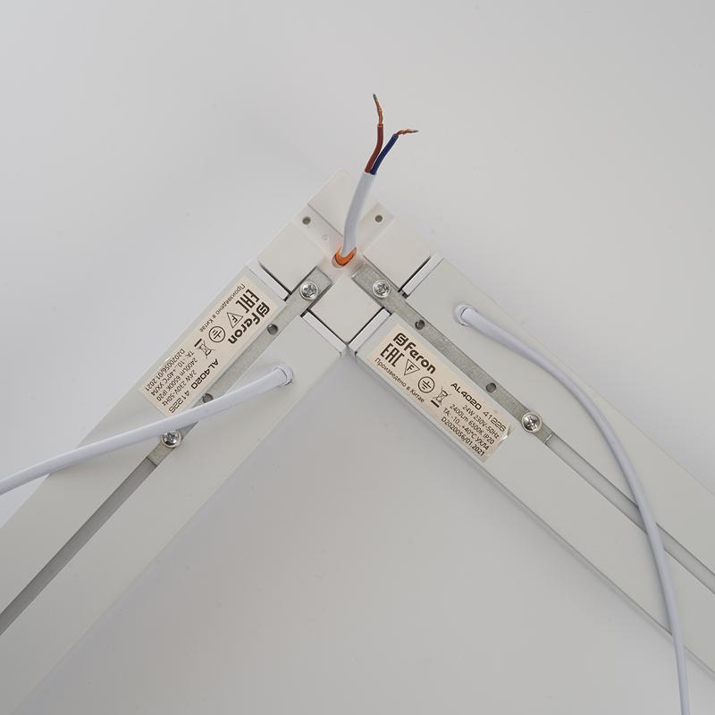 Светильник стыкующий квадрат для линейной системы 3W 300Lm 4000K, пластик, белый 50*50*55мм AL4021 | 41686 | FERON — миниатюра 6