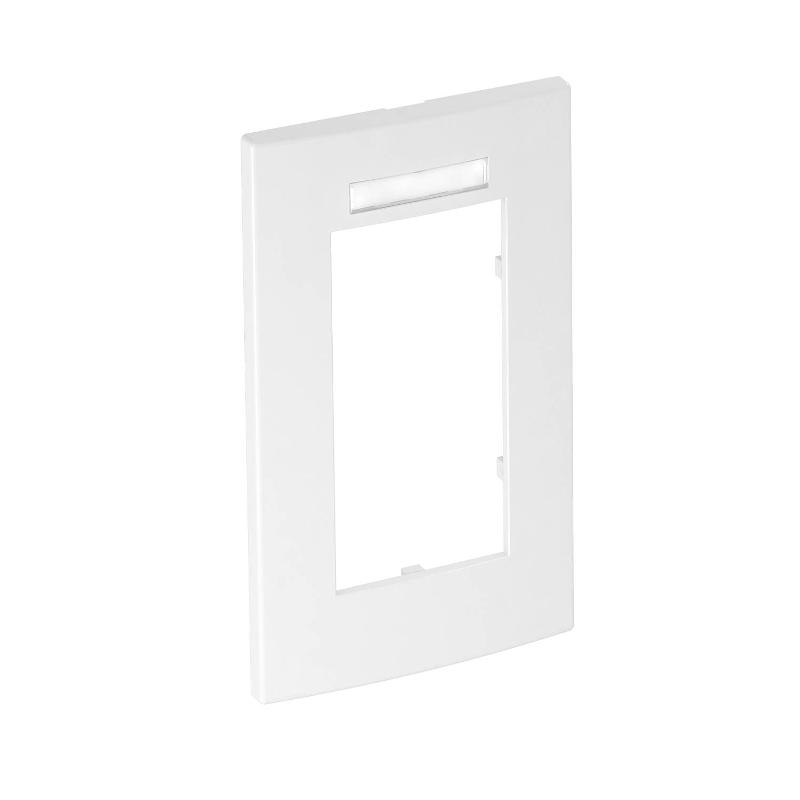 Рамка двойная Modul45 (с полем д/маркировки,вертик.,84x140 мм,белый) (AR45-BSF2 RW) | 6119362 | OBO Bettermann — OBO Bettermann