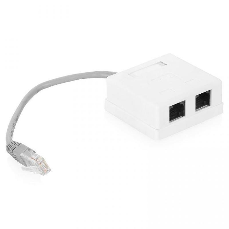 Разветвитель (Y-адаптер) кат.5Е 1RJ45-2xRJ45, белый | CS7-1C5EU-Y2 | ITK — ITK
