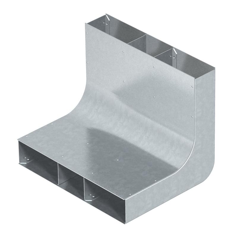Вертикальный угол 90° кабельного канала EUK 250x48/3 секц. (сталь) (KV3 25048) | 7400652 | OBO Bettermann — OBO Bettermann