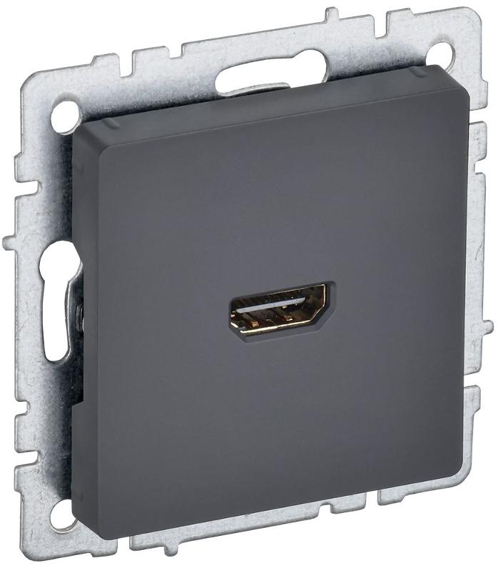 BRITE Розетка HDMI РHDMI-0-БрГ графит  | BR-H10-K53 | IEK — IEK (ИЭК)