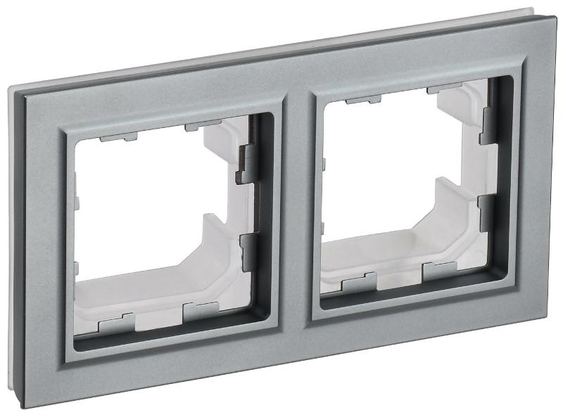 BRITE Рамка 2-ая IP44 РУ-2-БрС-44 сталь | BR-M22-44-K46 | IEK — IEK (ИЭК)