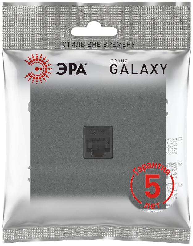 Розетка Galaxy 15-3107-06 информационная RJ45 IP20 графит | Б0070745 | ЭРА — миниатюра 3