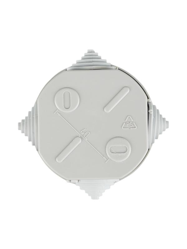 Коробка распределительная КМ41237 для о/п d75х40 мм IP44 (RAL7035, 4 гермоввода) | UKO11-075-040-000-K41-44 | IEK — миниатюра 4
