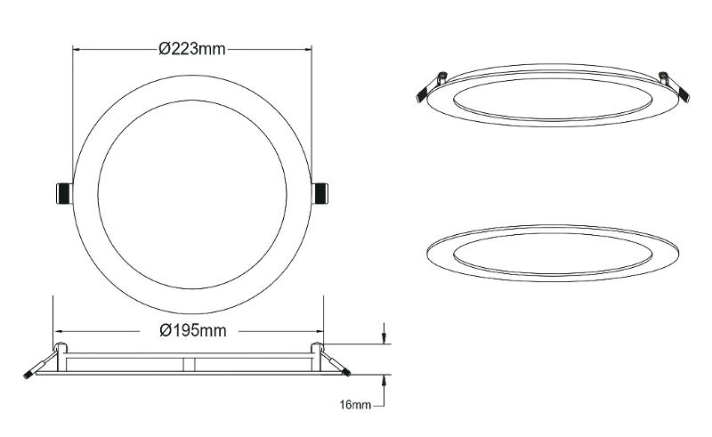 Светильник светодиодный встраиваемый downlight LED 1 18Вт 4000К белый круг (1/50шт/тр.упак) | Б0019459 | ЭРА — миниатюра 5