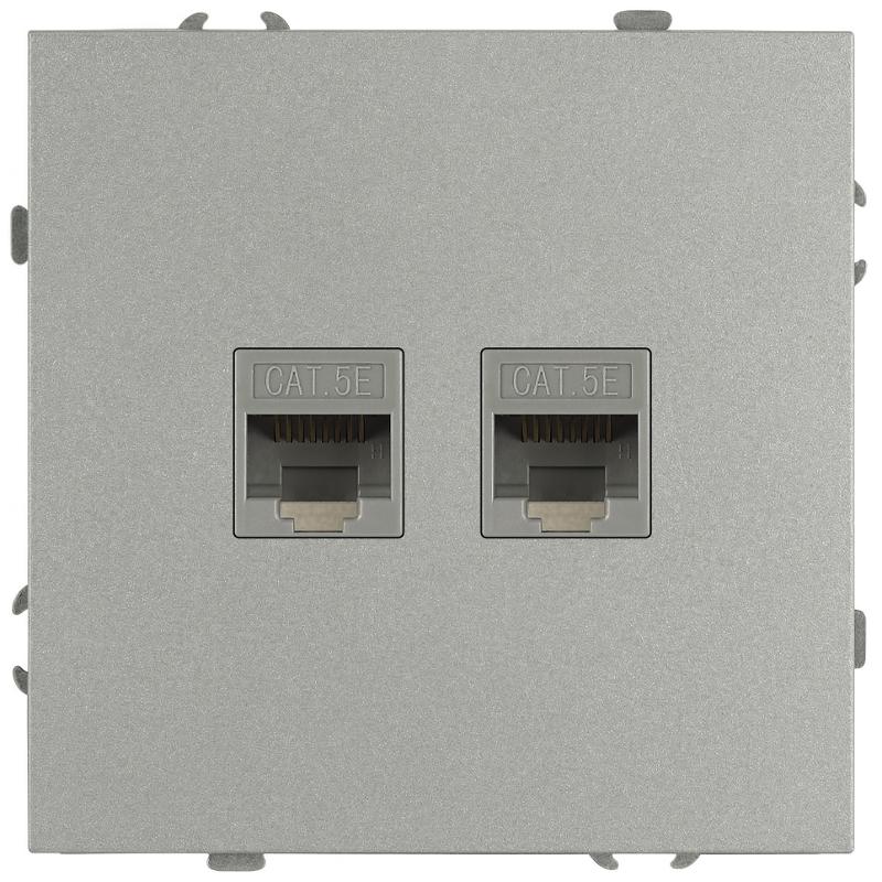 Розетка Galaxy 15-3108-03 информационная двойная 2XRJ45 IP20 алюминий | Б0070760 | ЭРА — ЭРА (Энергия света)
