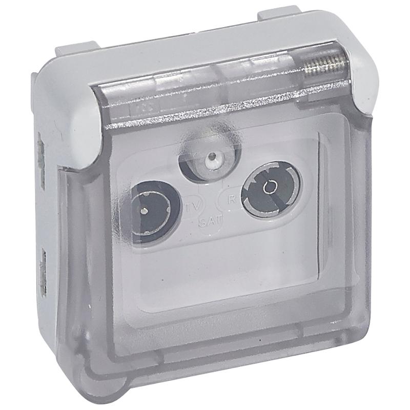 Plexo Серый Розетка TV-SAT IP55 | 069558 | Legrand — Legrand