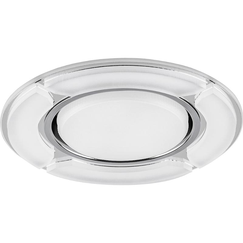 Светильник встраиваемый с белой LED подсветкой CD4039 потолочный GX53 без лампы, белый матовый, хром | 40506 | Feron — миниатюра 1