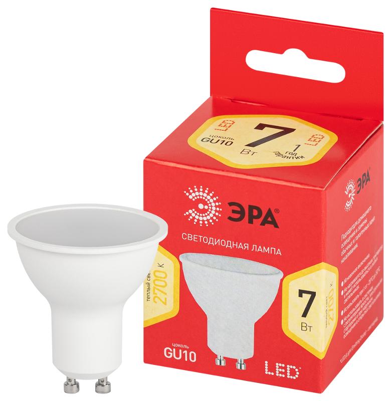 Лампа светодиодная LED MR16-7W-827-GU10 R (диод, софит, 7Вт, тепл, GU10) | Б0050198 | ЭРА — ЭРА (Энергия света)